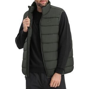 Puffer Vest Men Quilted Winter Padded Sleeveless Jackets Gilet for Casual Work